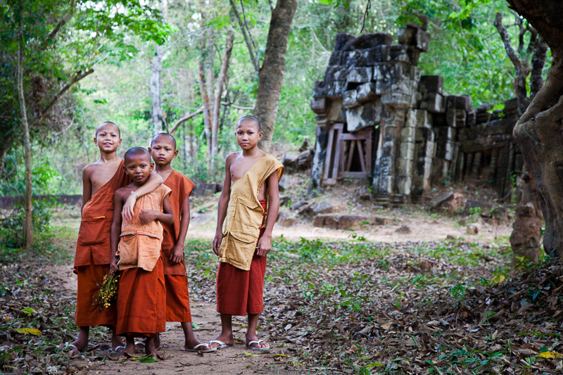 Young monks at Chau Srei Vibol temple